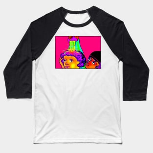 Guy Being Stabbed Bad Medieval Art #Mood 90s Trippy Rainbow Baseball T-Shirt